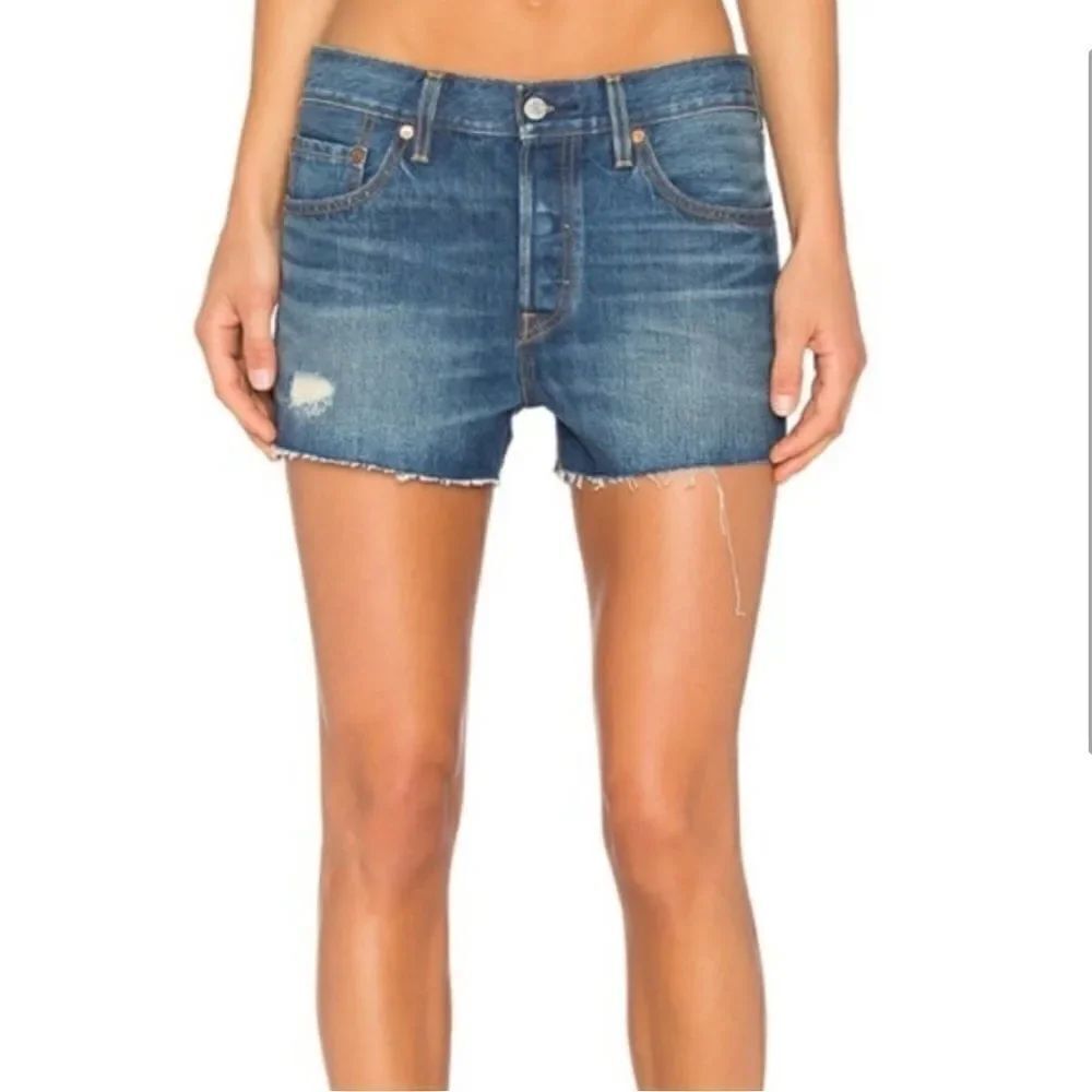Levi's 501 Distress Cut Off Shorts California Tide Womens 27